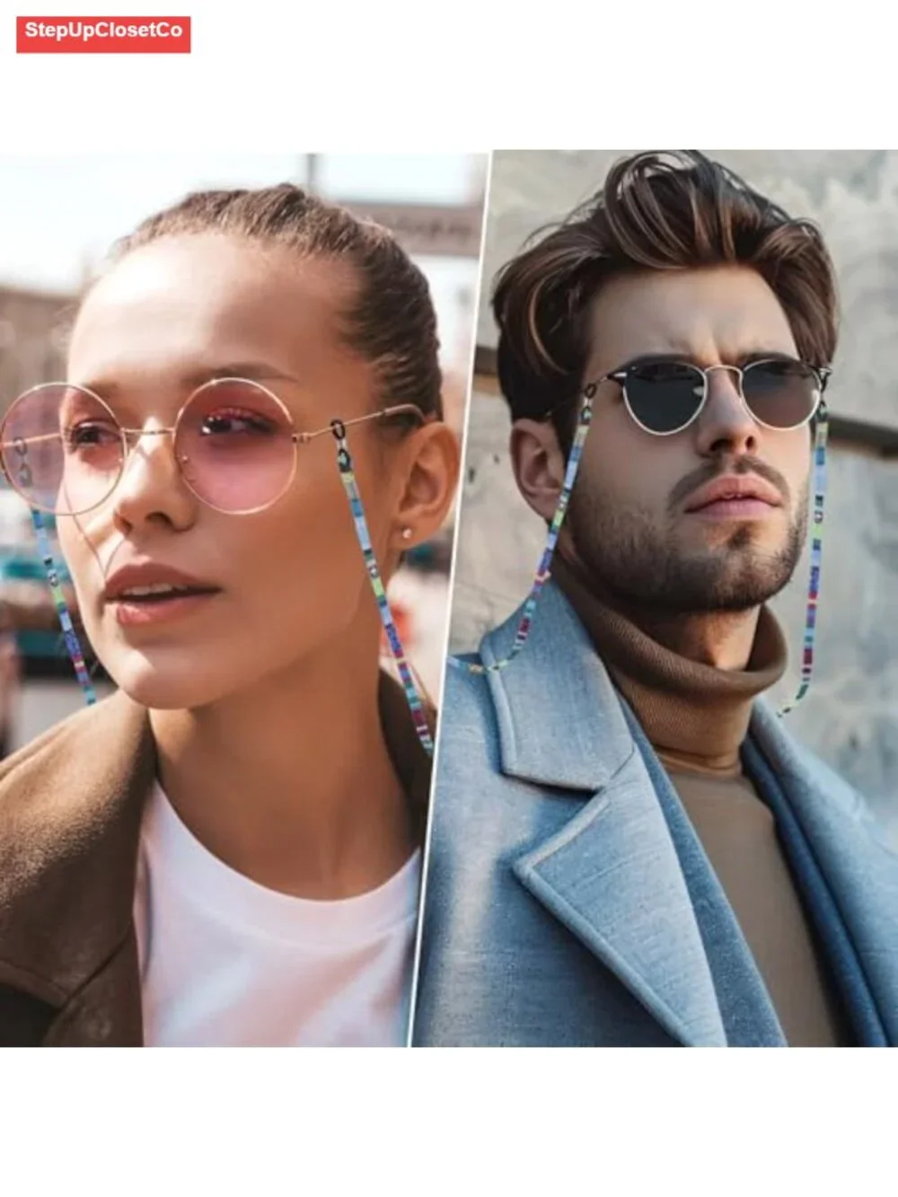 6pcs Eyeglass Strap Women Men Bohemian Glasses Chain Holder Woven Necklace